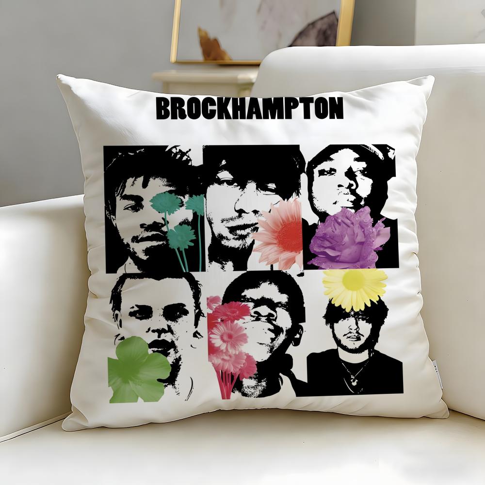 Классическая группа BROCKHAMPTON Наволочка Мягкая Легко стираемая Чехол для подушки Универсальный для дивана кровати путешествий и офиса