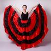 Swing Carnival Party Ballroom Belly Dance Costumes Dress Woman Spanish Flamenco Skirt Polyester Satin Smooth Big