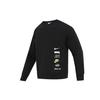 Fleece Sport Casual Crew Neck Pullover Sweatshirt Men Tops Black DX0782-010