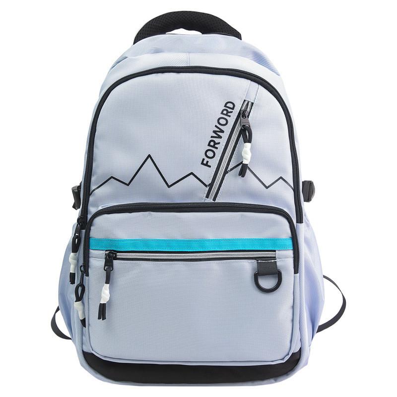 Big Simple Capacity Backpack With Letter Print Design For Middle School Students