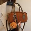 Niche Suede Bag Women'S Retro Versatile Messenger Bag Portable Bowling Bag