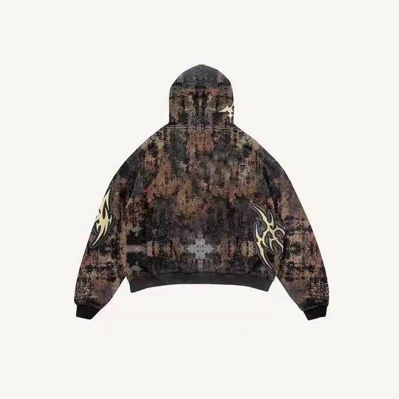 Unisex Oversized Hooded Sweatshirt With 3D Print Streetwear Style Fall Casual Top