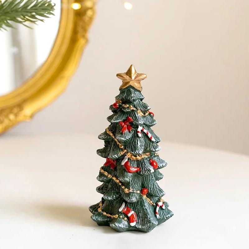 1 шт. прочный миниатюрный пейзаж настольный полимерный домашний декор рождественской елки мини долговечный