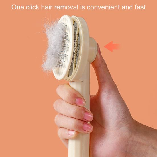 Щетка для ухода за кошками, самоочистка волос, ручной инструмент против завязывания, массажная расческа для тела домашних животных