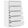 Commode Armoire de chambre - mango - Blanc 60x36x103 cm - Bois d'ingénierie M179