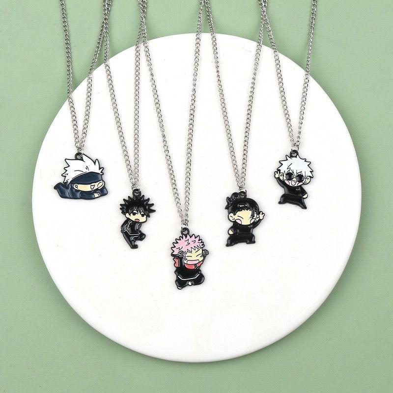 Jujutsu Kaisen Yuji Itadori and Gojo Satoru Necklace Creative Cartoon Cute Fashionable Personalized Portable Student Pendant
