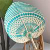 Bamboo Rattan Fan Natural Hand Fan Art Craft Straw Woven Fans  Bedroom