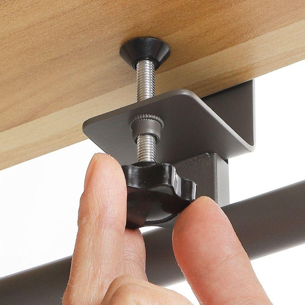 Clamp on Desk Side Hook Carbon Steel Desk Side Handbag Rack Desk Edge Hook Home Office