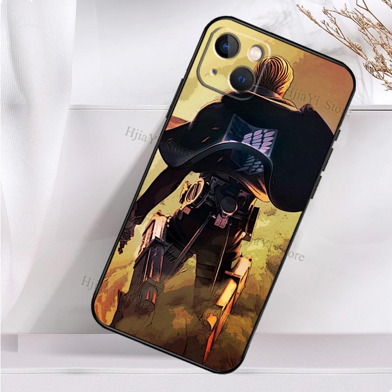 Мягкий чехол Erwin Smith Attack on Titan для iPhone 11 12 Pro X XS XR 7 8 Plus SE 2020 13 Pro Max, противоударный чехол для телефона