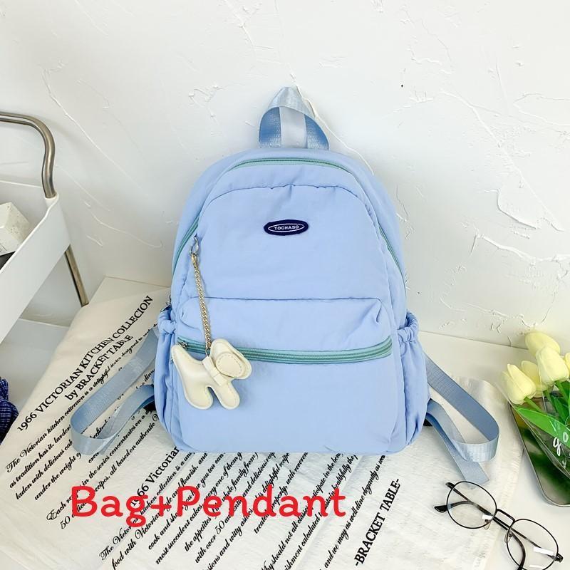 Simple Kids Lightweight Backpack With Color Block Design For Learning School