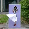 Tissue Box Holder Creative Lady Flying Skirt Design Easy Access Square Tabletop Tissue Box Holder Home Office Supplies