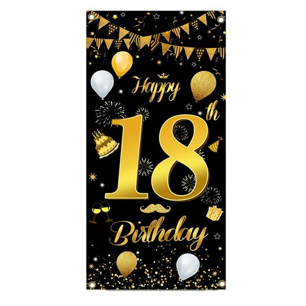Polyester Birthday Background Cloth 18/30/40/50th Anniversary Backdrop Wedding