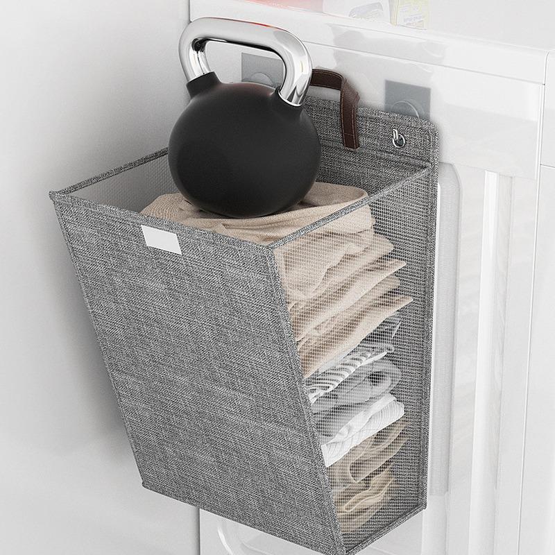Collapsible Hanging Laundry Basket Wall Mounted Laundry Storage Basket