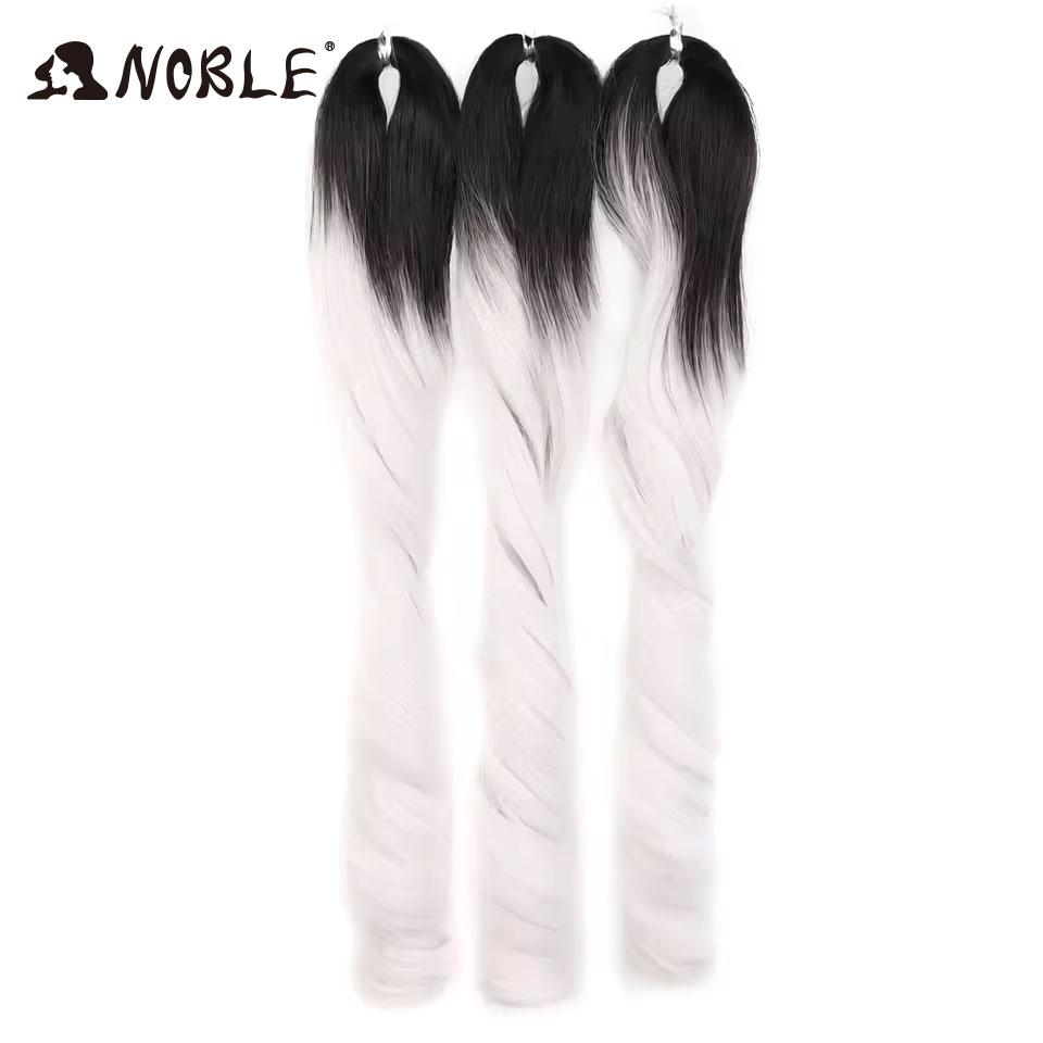 Noble Hair 18 дюймов Французские кудрявые волосы для плетения косичек Синтетические светлые свободные волны Косички Спиральные кудри Волосы Extensions