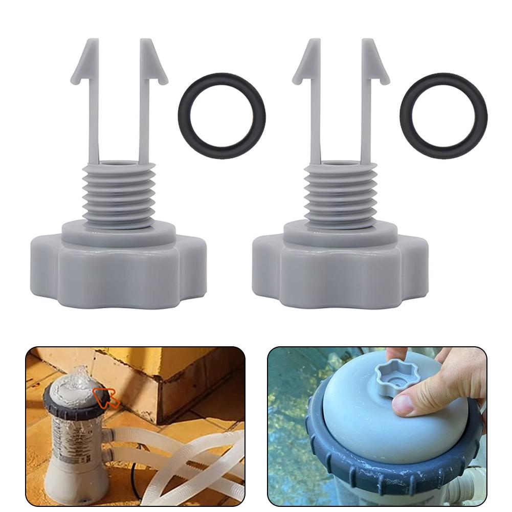 2 комплекта выпускных клапанов для насосов с фильтром 10460 10264, выпускной клапан для выпускного клапана для гидромассажных ванн Intex с уплотнительным кольцом для клапана