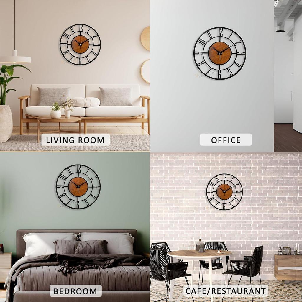 Дизайнерские металлические настенные часы для гостиной | Новейшие антикварные стильные необычные декоративные настенные часы большого размера для спальни,