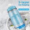 WEST BIKING 3 Layer Cold Insulated Cycling Water Bottle 620ML Portable MTB Road Bike Heat And Ice-Protected Fitness Bottle