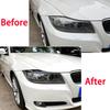 2 шт. Накладки на брови фар для BMW 3 серии E90 E91 320i 330i глянцевый черный ABS карбон