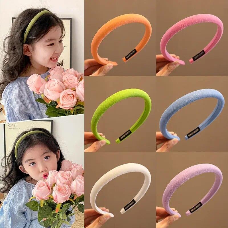 1 Piece Candy Color Hair Band for Kids Girl Simplicity Korean Fashion Hair Hoop for Little Girl Cute Headwear Hair Accessories