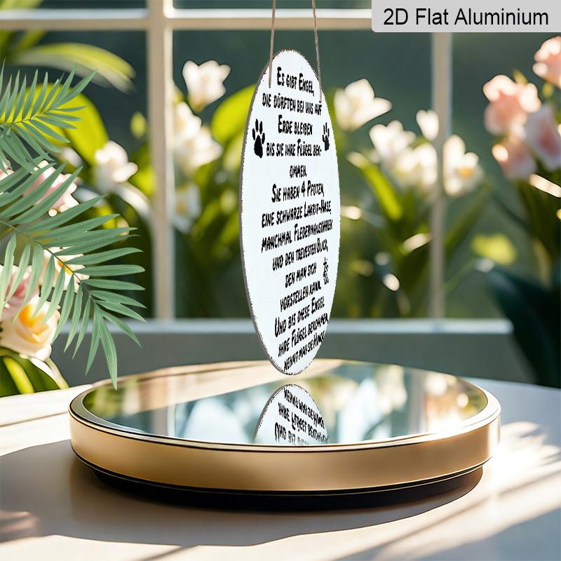 2D Flat Aluminum Vintage Signage Wall Decoration, Various Sizes, German-language Pet Keepsake Plaque Designs. Suitable for Cafes, Living Rooms