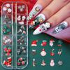 Claus Manicure Accessories Christmas Nail Charms Christmas Nail Decorations Party Nail Rhinestones