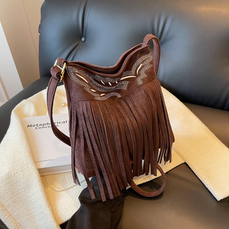 Женская сумка через плечо с кисточками Сумка через плечо