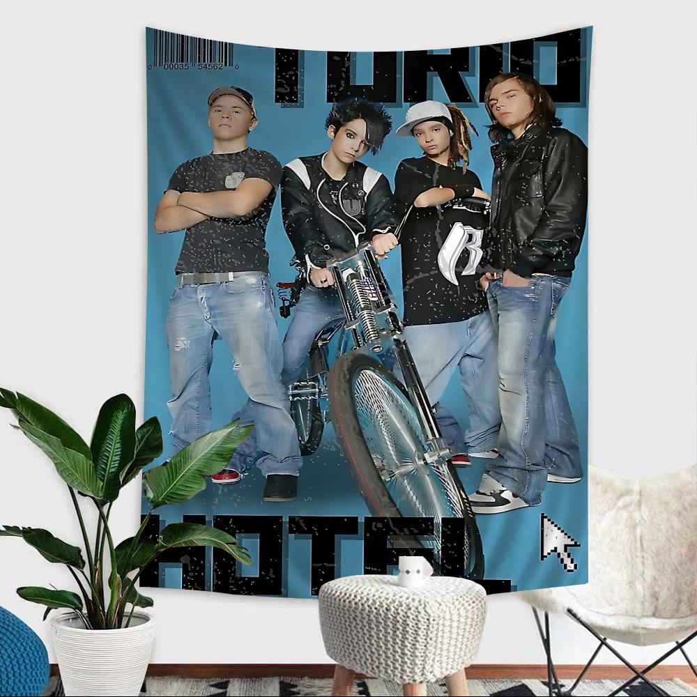 Поп-рок группа Tokio Hotel Настенный гобелен с чартом Для гостиной Дома Комнаты в общежитии Декор Искусство Домашний декор