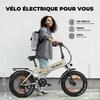 Vélo électrique VARUN S20-1 - Batterie 48 V 13 Ah - Autonomie de 100 km - Avec suspension avant - pliable 20 pouces -Pneus larges