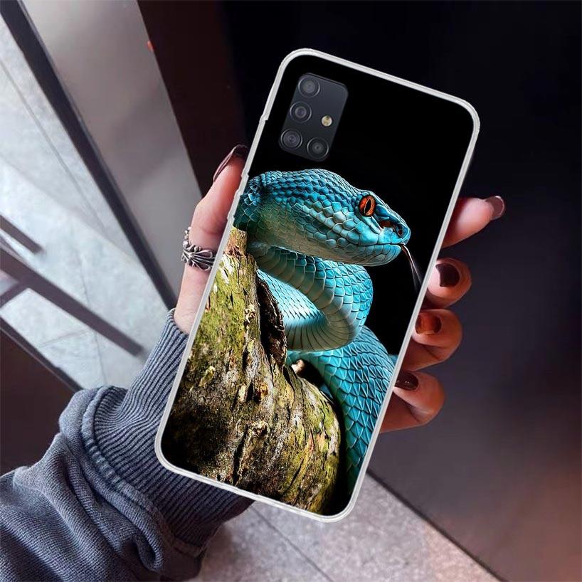 Animal Leather Snake Scales Phone Case For Samsung Galaxy A52 A51 A50S A32 A22 A12 A02S A72 A71 A31 A70 A30S Note 20 Ultra 10 Pl