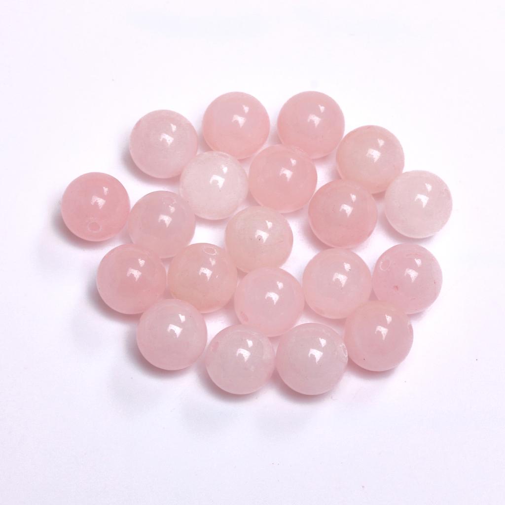 15-40 шт. 4/6/8/10/12 мм порошкообразные хрустальные бусины круглые розовые натуральные камни свободные бусины DIY ожерелье брелок ювелирные изделия ручной работы материал оптом