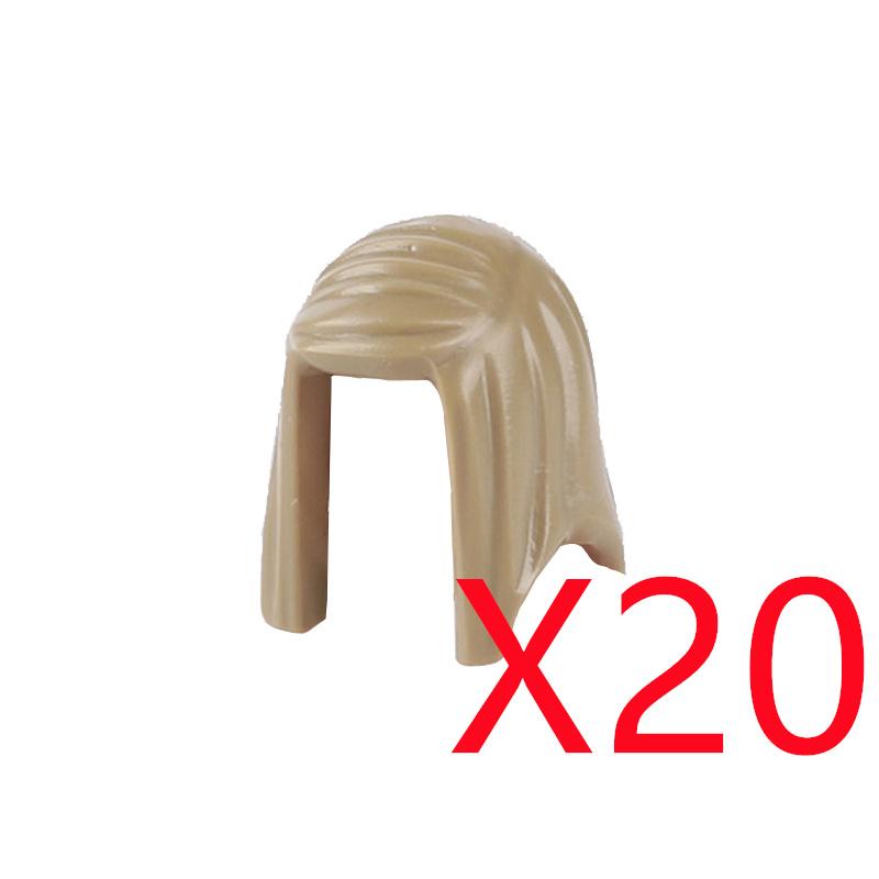 MOC Городские строительные блоки Части тела фигурок Креативные аксессуары Длинные волосы Коричневые Черные Золотые Мини-кирпичики Совместимая игрушка Подарок k030