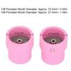 2Pcs TIG Welding Cup 12#/14# Ceramic Nozzle Accessory Set Kit for WP9/17/18/20/25/26(White )
