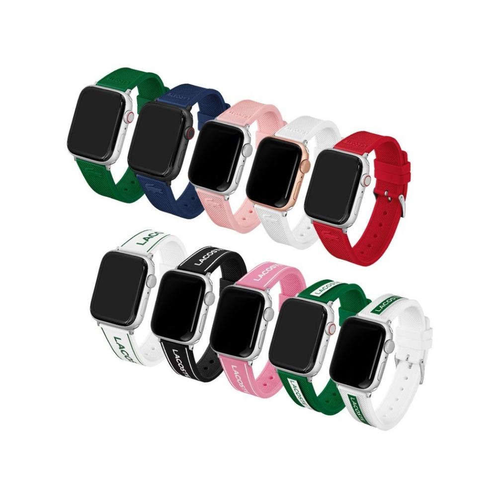 Lacoste Ремешок для Apple Watch Band 9 8 7 6 Se2 Силиконовый Пастельный Цвет Повседневный Универмаг Как Доступно