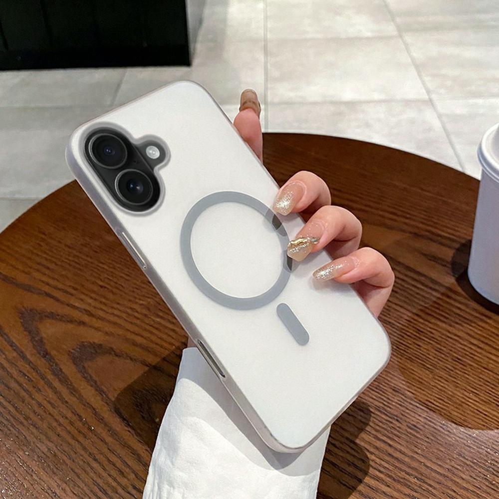 For iPhone 16 Magnetic Case Compatible with MagSafe Frosted PC Phone Cover - Desert Gold