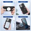 For iPhone 15 Pro Kickstand Case Detachable Card Bag Compatible with MagSafe PU Leather Coated TPU Phone Cover