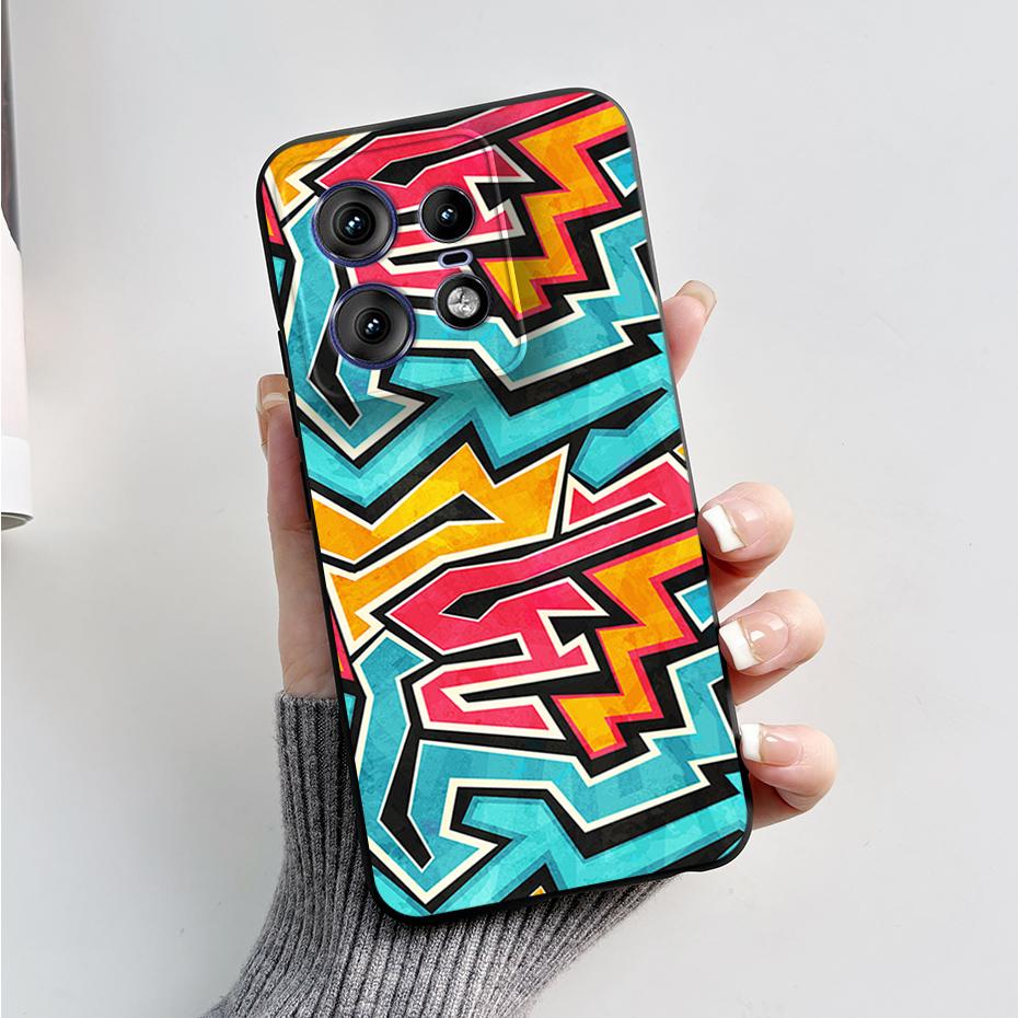 For Motorola Edge 50 Pro Ultra Fusion Case Stylish Pattern Soft Silicone Back Cover for Moto Edge 50 Pro Ultra Fusion Capa Funda
