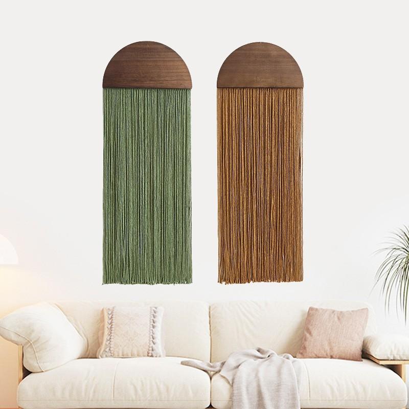 Bohemian Style Cotton Wall Hanging Tapestry Living Room Bedroom Entryway Decor With Tassels
