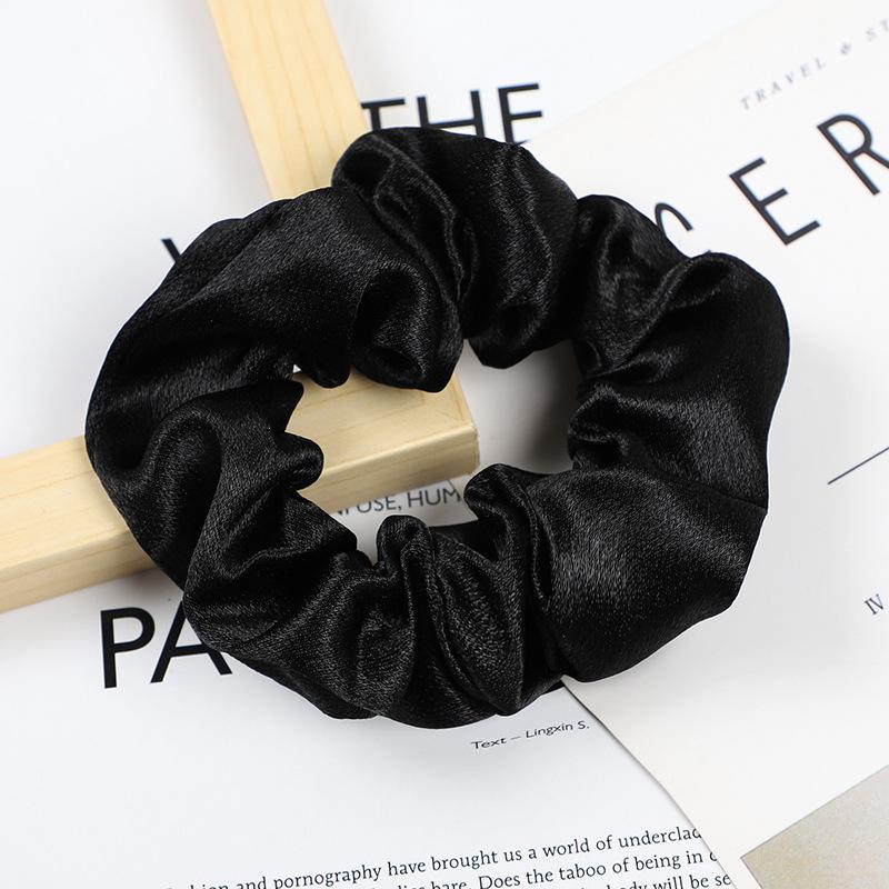 Lystrfac Stain Silk Oversize Scrunchies for Women Girls Solid Color Hair Rope Elastic Hair Band Hair Tie Hair Accessories