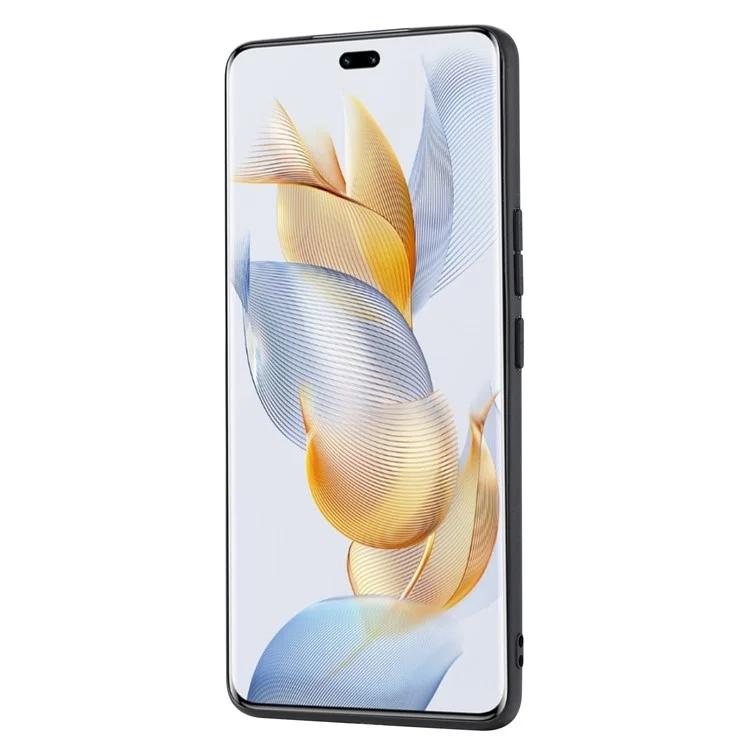 Серия TC для Honor 90 Pro Текстурированный чехол из ТПУ с покрытием из искусственной кожи Противоударный чехол для мобильного телефона