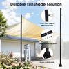 2 Pack Shade Sail Poles 10FT Outdoor Sun Shade Poles Sun Shade Sail Poles Heavy Duty Sunshade Sail Canopy Awning Patio Garden