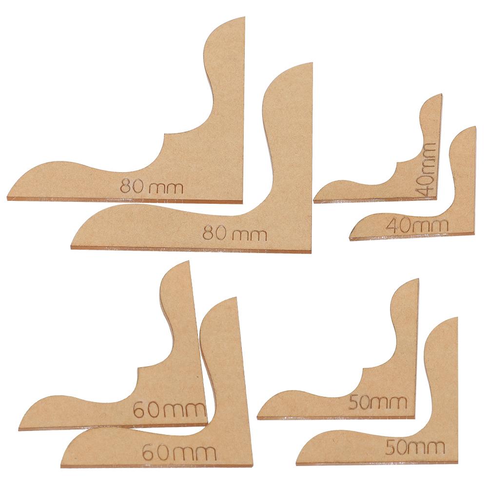 8 шт. Акриловый шаблон для углов кошелька, Цветочный узор, Декоративный трафарет, Сделай сам, Кожаное ремесло