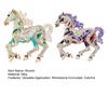 Colorful Horse Brooch Rhinestone Encrusted Alloy Horse Lapel Pin Animal Brooch Pin Outfit Accessory for Clothes Hats Bags Scarves