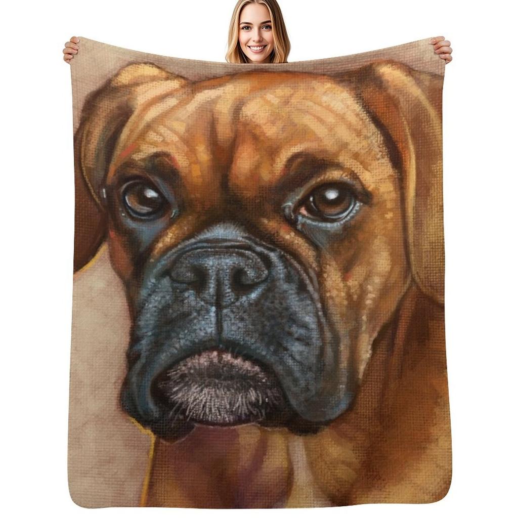Boxer Throw Blanket Ultra Plush Cozy Blanket for Napping Sleeping