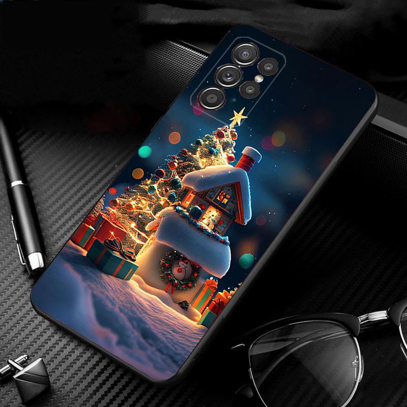 Merry Christmas Tree Phone Case For Samsung Galaxy S25 S24 S23 S22 S21 Ultra S24 S23 S22 S21 S25 Plus S24 S25 FE