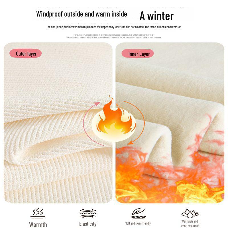 Женские широкие брюки из утолщенного вельвета и бархата с высокой талией - Коллекция Весна и Осень-Зима