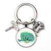 New Cute Camper Wagon Keychain I Love Camping Keychain Trailer Signpost Keychain Vacation Travel Memorial Gift