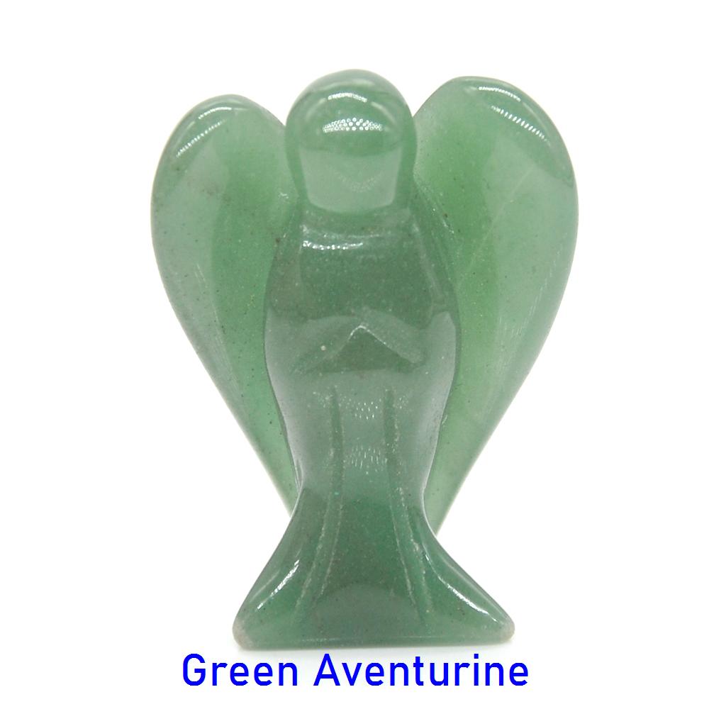 1,5" Фигурка Ангела-Хранителя Статуэтка из Натурального Целебного Кристалла Домашний Каменный Декор Кабинет Поделка Подарок Безделушка Комнатное Украшение