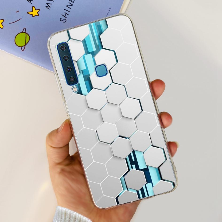 For Samsung Galaxy A9 2018 Case A920 SM-A920F Silicone Cover Popular Flower Clear TPU Soft Phone Case For Samsung A9 2018 Bumper