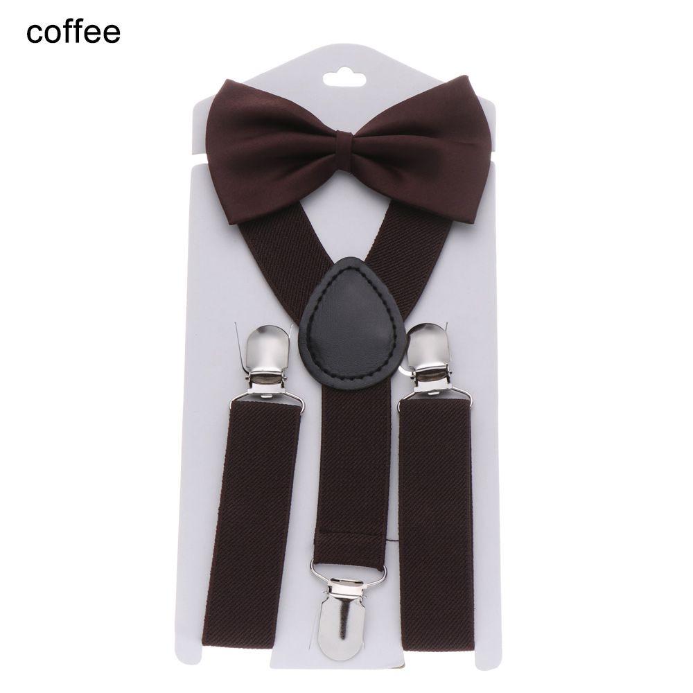 Модные детские свадебные платья подтяжки для детей мальчиков девочек с бабочкой регулируемые ремни аксессуары