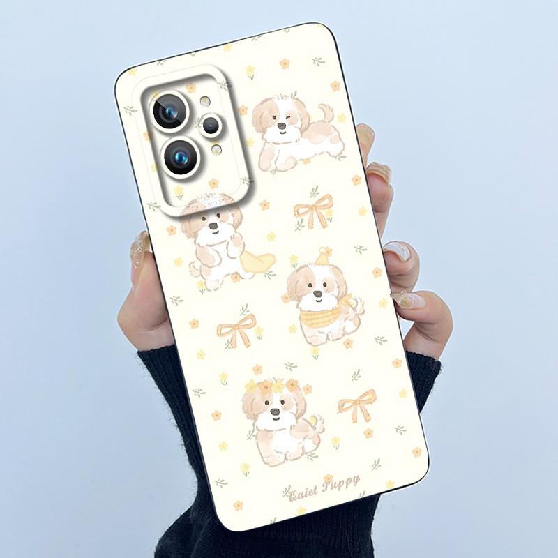 For Realme GT 2 Pro Phone Case Cute Panda Girl Cats Liquid Silicone Camera Protection Back Cover For Realme GT2 Pro GT2Pro Funda